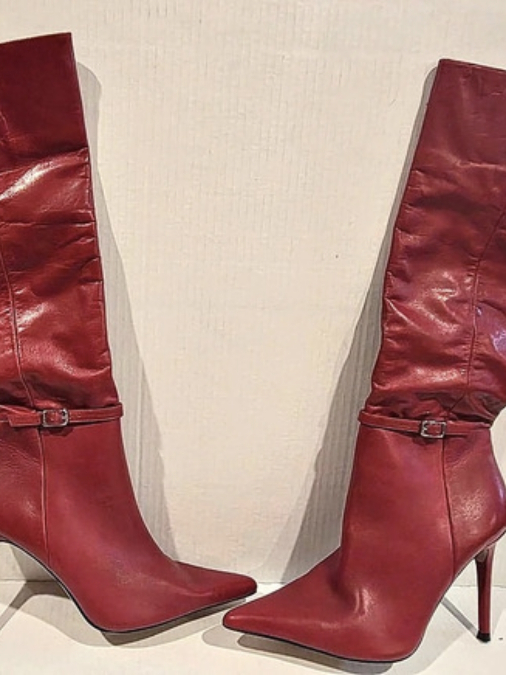 Madden Red Leather Over-the-Knee Boots US 7.5